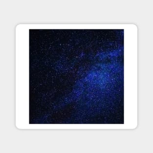 Dark Blue Night Galaxy Magnet