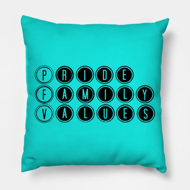 Pride Family Values Logo Tee Pillow by PrideFamilyValues