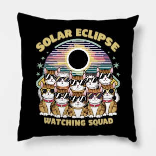 solar eclipse watching squad 2024 Pillow