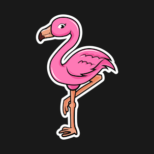 Flamingo Cartoon T-Shirt