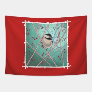 Sweet Chickadee Tapestry