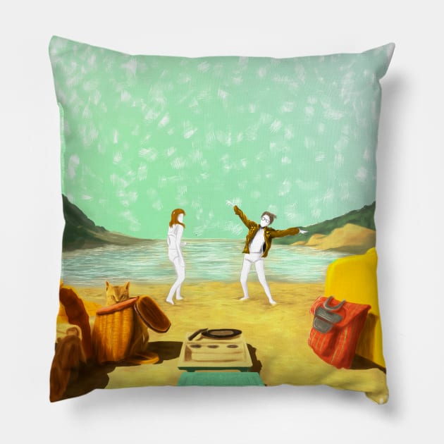 Moonrise Kingdom Painting Pillow by EGLOOP