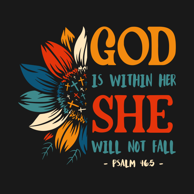 PSALM 46:5 God is within her she will not fall by worshiptee