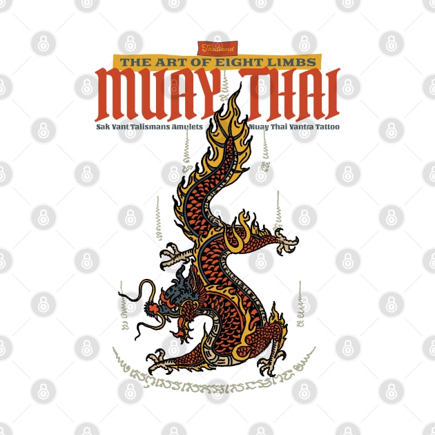 Muay Thai Tattoo Dragon by KewaleeTee