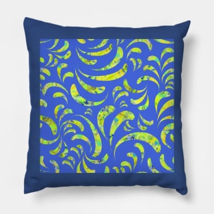 Bright Truth Swirls on Bright Blue Repeat 5748 Pillow