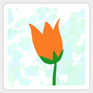 Orange Flower Sticker – Pigment