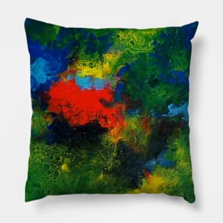 Green abstract artwork Pillow