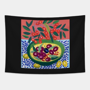 Mediterranean olives Tapestry