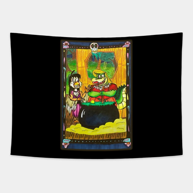 Halloween Formulas Tapestry by Suga Collection