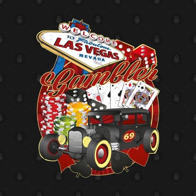 Rockabilly Gambler Hot Rod by RockabillyM