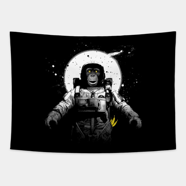 Astronaut Monkey Tapestry by CyberpunkTees