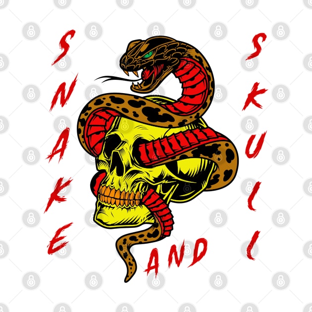 Skull and Snake by D_Machine