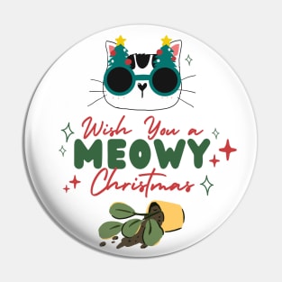 Meow Merry Christmas Pin