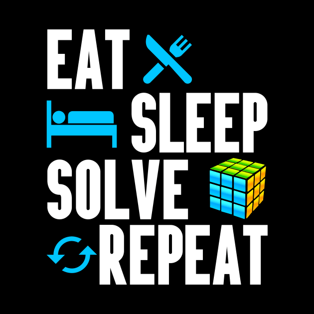 Eat Sleep Solve Repeat Rubik Cube by SinBle