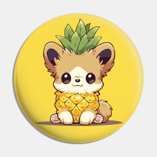 Puppy disguised as a pineapple Pin