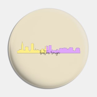 Baton Rouge Skyline Two Toned Pin