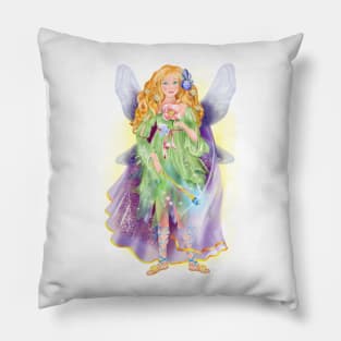 fairy flower fairy with magic wand Pillow