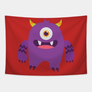 monster purple violet Tapestry