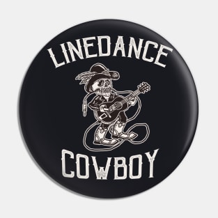 Linedance Cowboy Western Rodeo Skeleton Dancer Pin