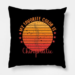 My favorite color is chiropractic funny retro vintage spine chiropractor Pillow