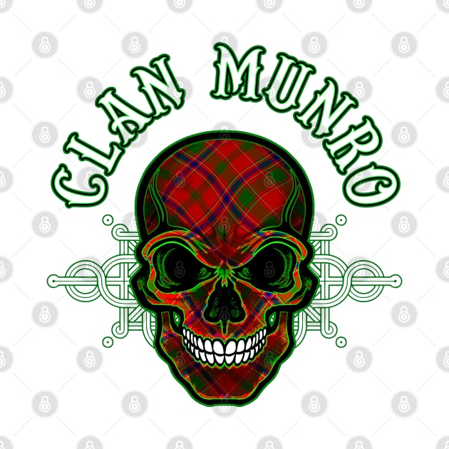 Scottish Clan Munro Tartan Celtic Skull by Celtic Folk