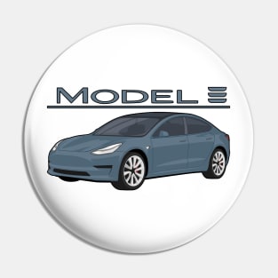 The Model 3 Car electric vehicle grey Pin