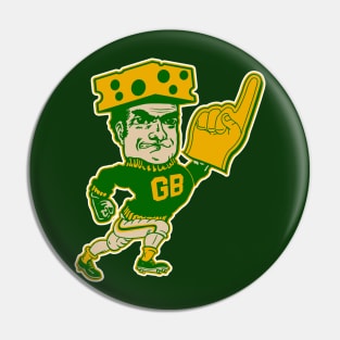 Green Bay Mascot Man Pin