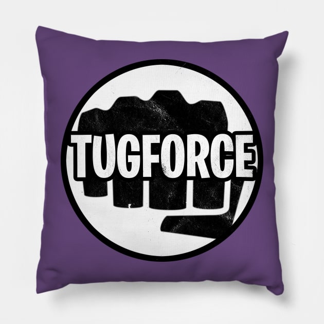 The Uncensored Gamers Distressed TUGFORCE Pillow by Uncensoredgamers