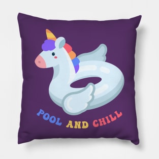 Pool and Chill with Unicorn Pillow