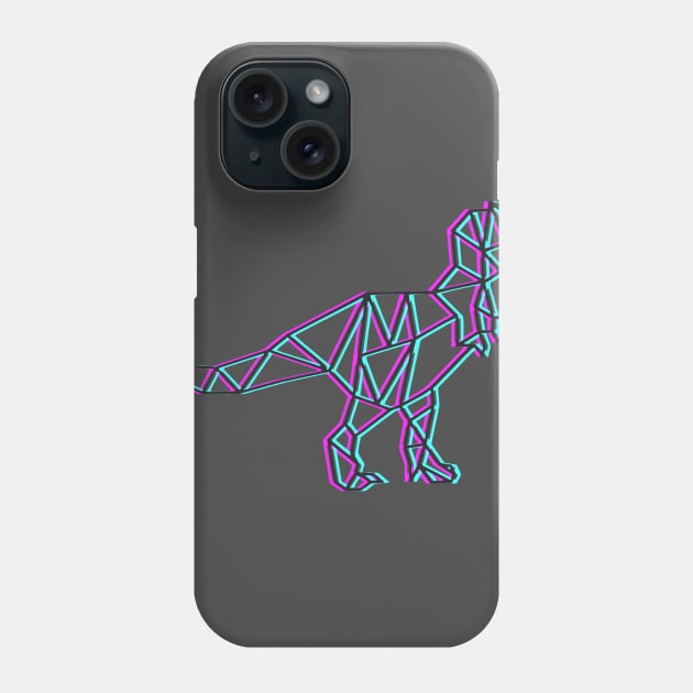 Geometric T Rex Tyrannosaurus Rex Dinosaur Phone Case by GeekCastle