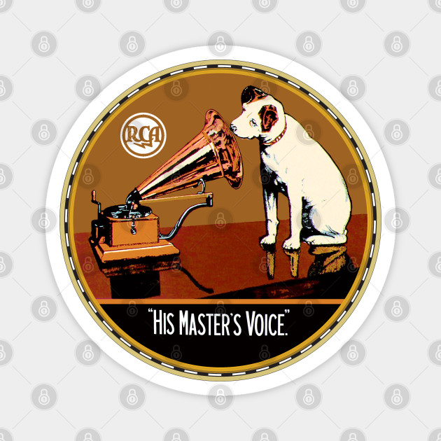 His Masters Rca Dog Logo His Masters Voice Rca Magnet TeePublic