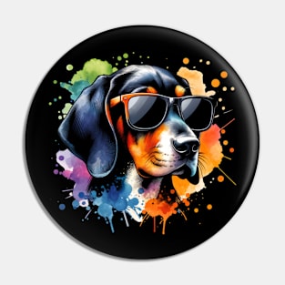 Black And Tan Coonhound Pin