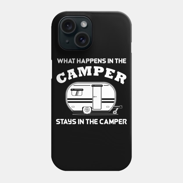 What Happens In The Camper Stays In The Camper Phone Case by fromherotozero