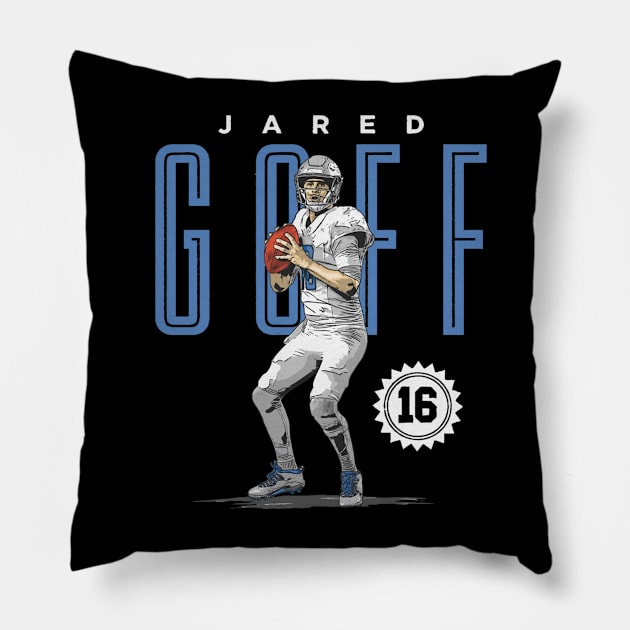 Jared Goff Detroit Card Pillow by ClarityMacaws