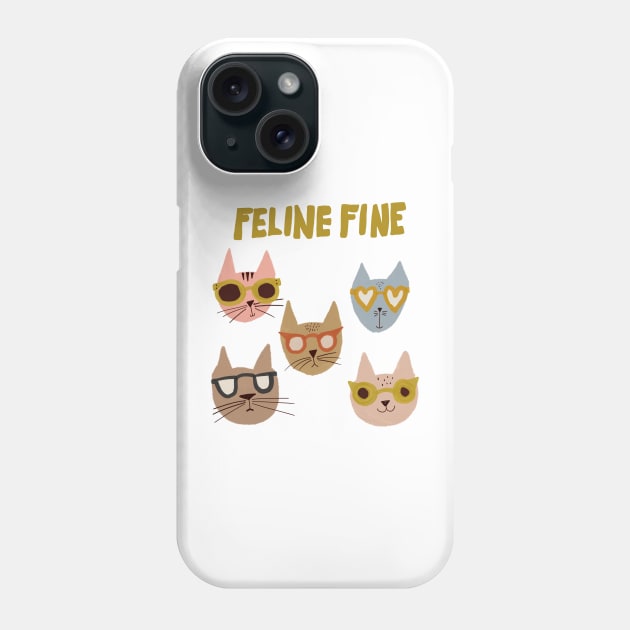 Feline Fine Phone Case by Changi Chowk