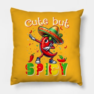 Kids Cinco De Mayo Mexican Cute But Spicy Chili Boys Girls Pillow