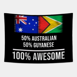 50% Australian 50% Guyanese 100% Awesome - Gift for Guyanese Heritage From Guyana Tapestry