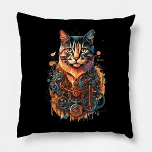 Futuristic Feline Pillow