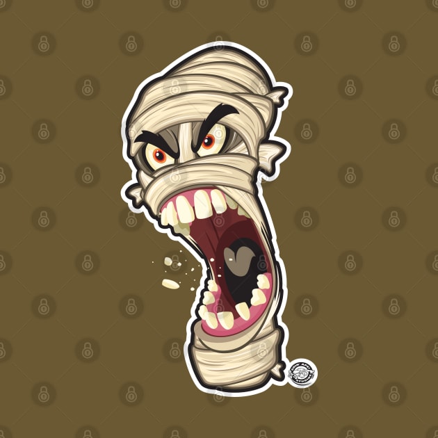 Halloween Mummy Angry Head Shot by Goin Ape Studios