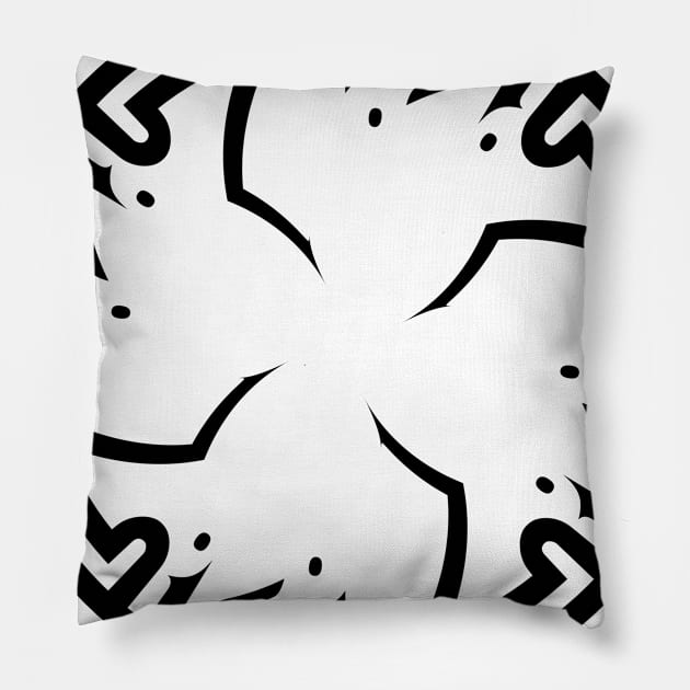 Frank in Cat/Farsi/Arabic Pillow by coexiststudio