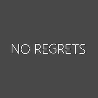 No Regrets - White Neon T-Shirt