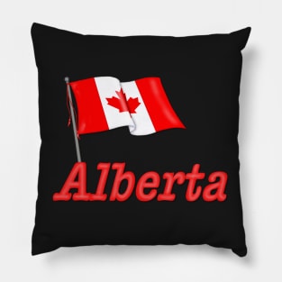 Canada Waving Flag - Alberta Pillow