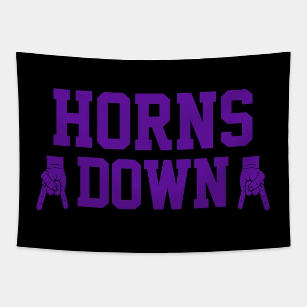 Horns Down - Black/Purple Tapestry by KFig21