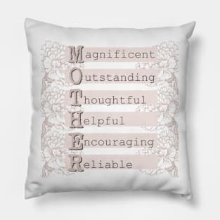 MOTHER acrostic / acronym text Pillow