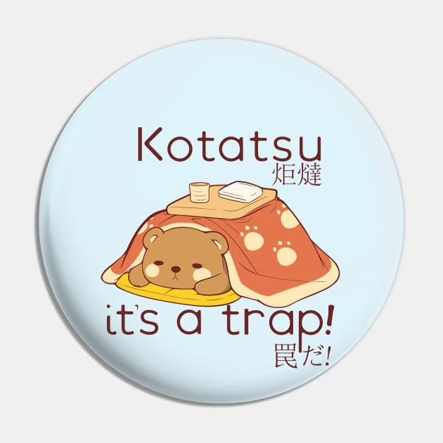 Bear in a Kotatsu it's a trap Pin by Myanko