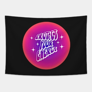 Protect Your Energy Pink Aura Tapestry