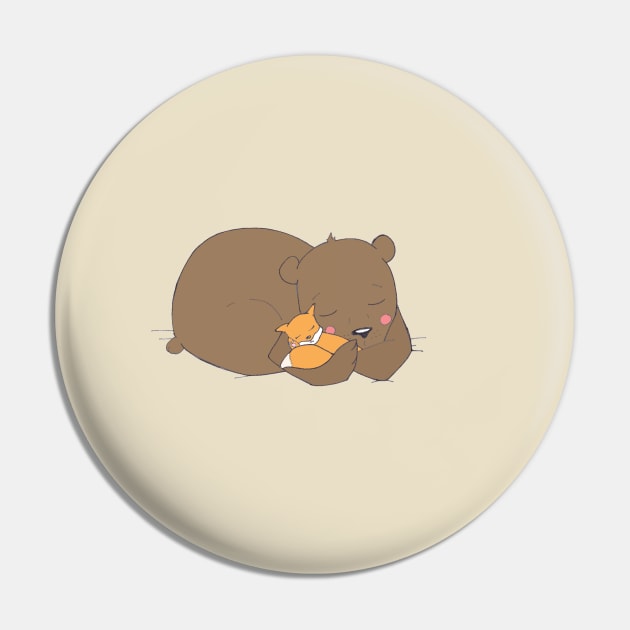 Bear & fox Pin by marissafv