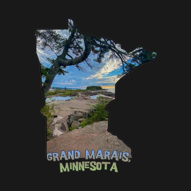 Minnesota State Outline - Grand Marais by gorff