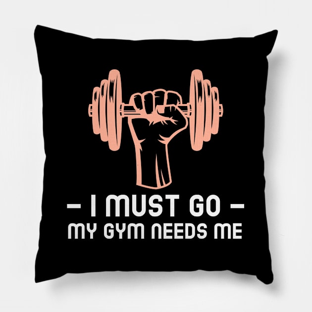 Funny gym gift Pillow by Motivation King