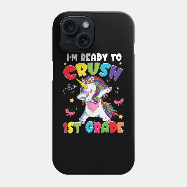 Unicorn I'm Ready To Crush 1st Grade Girls Back To School Phone Case by Sky at night